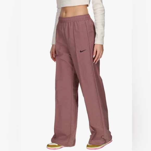 Nike Pants - Nike Pink Track Pants with High-Rise Waist